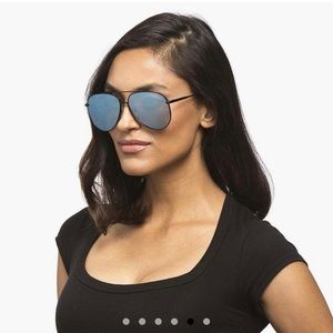 DIFF Eyewear Nala - Black & Blue Flash Polarized